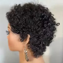 4" Short Grey Afro Wig – Glueless Kinky Curly Synthetic Wig
