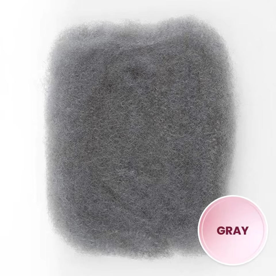Salt and Pepper Afro Kinky Bulk Hair for Dreadlocks | Remy