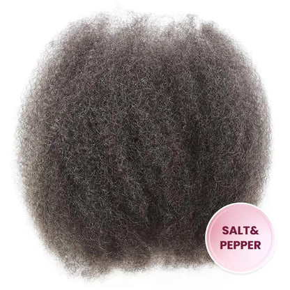 Salt and Pepper Afro Kinky Bulk Hair for Dreadlocks | Remy