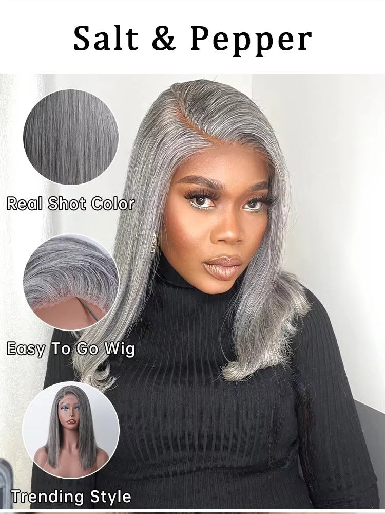 13x4 Transparent Lace Frontal: Provides an expansive, ear-to-ear parting space so you can style deep middle or side parts seamlessly.