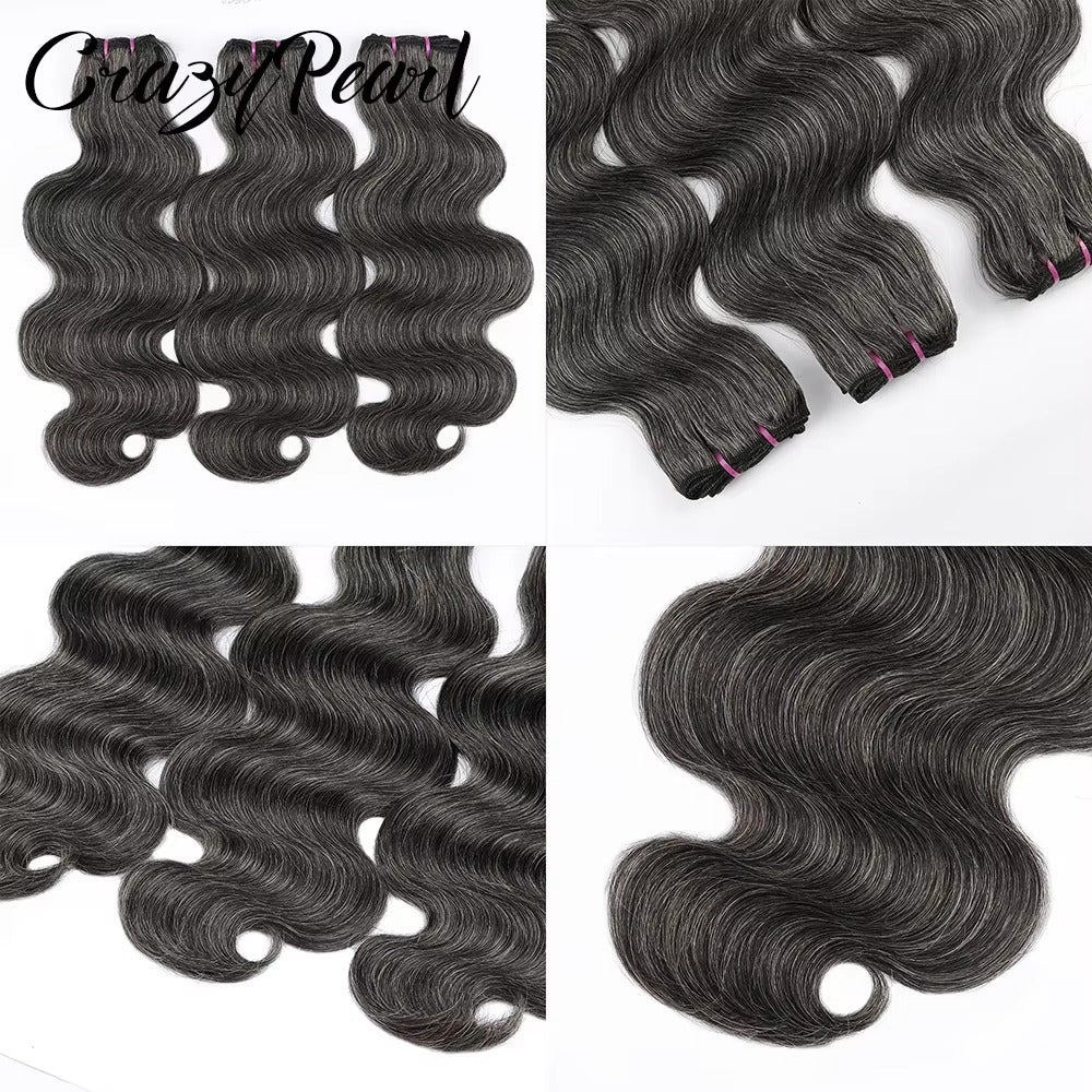 P1B Grey Body Wave Hair Bundles | Salt and Pepper Human Hair