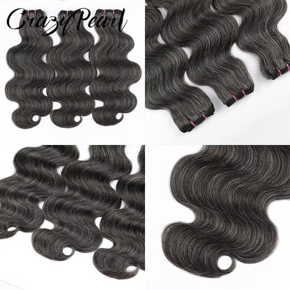 P1B Grey Body Wave Hair Bundles | Salt and Pepper Human Hair