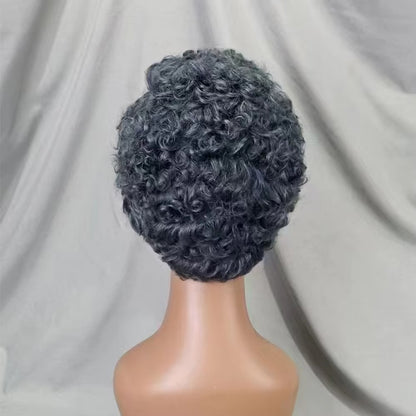 Short Pixie Cut Curly Human Hair Wig | 13x4 Lace Frontal