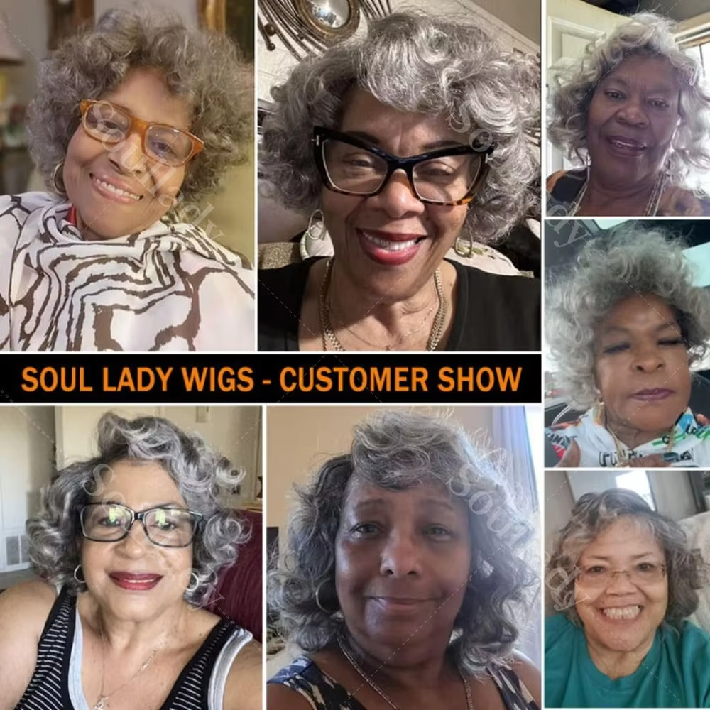 Salt & Pepper Loose Curly Bob Wig | 5x5 Glueless Lace Closure