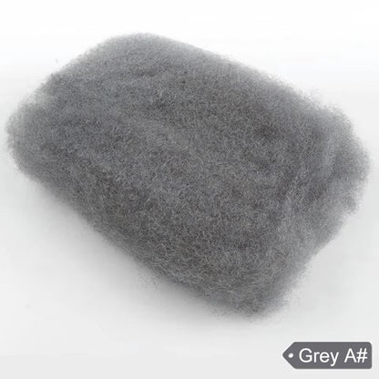 Salt and Pepper Afro Kinky Bulk Hair for Dreadlocks | Remy