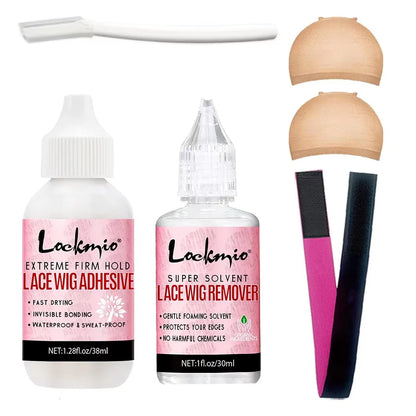 Lockmio Waterproof Lace Wig Glue & Remover Styling Kit