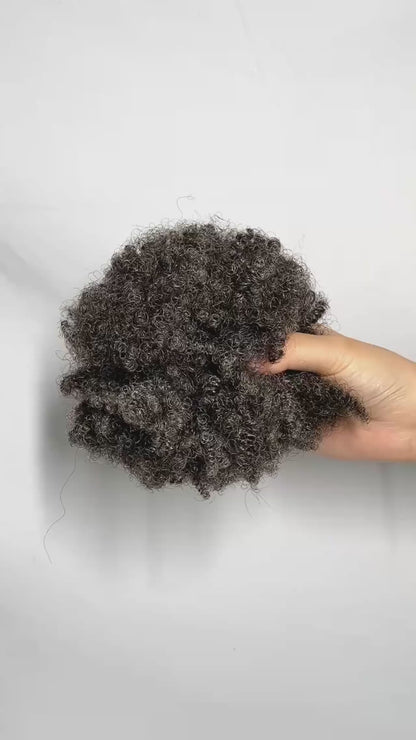 Salt and Pepper 4C Afro Kinky Curly Bulk Hair for Braiding