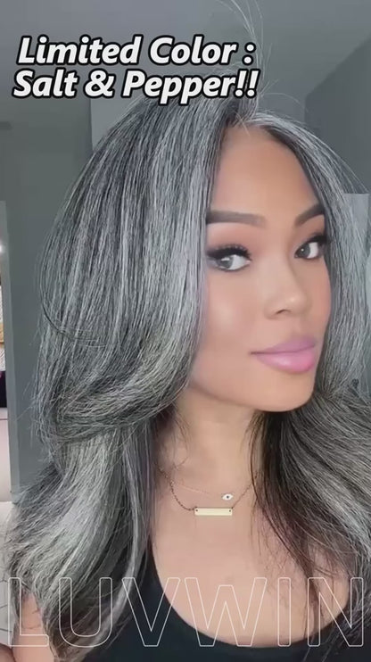 13x4 Transparent Lace Frontal: Provides an expansive, ear-to-ear parting space so you can style deep middle or side parts seamlessly.